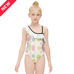 Flounce One-Piece Swimsuit for Girls