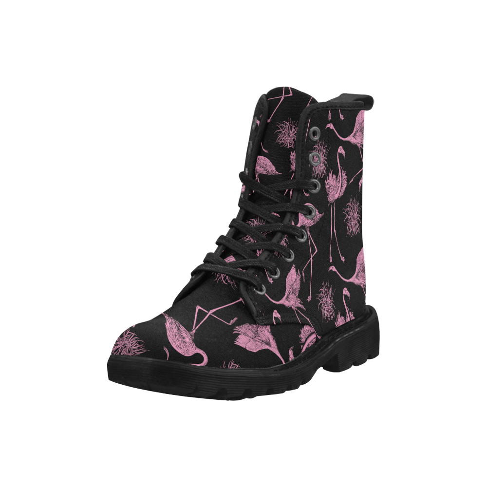 canvas black boots