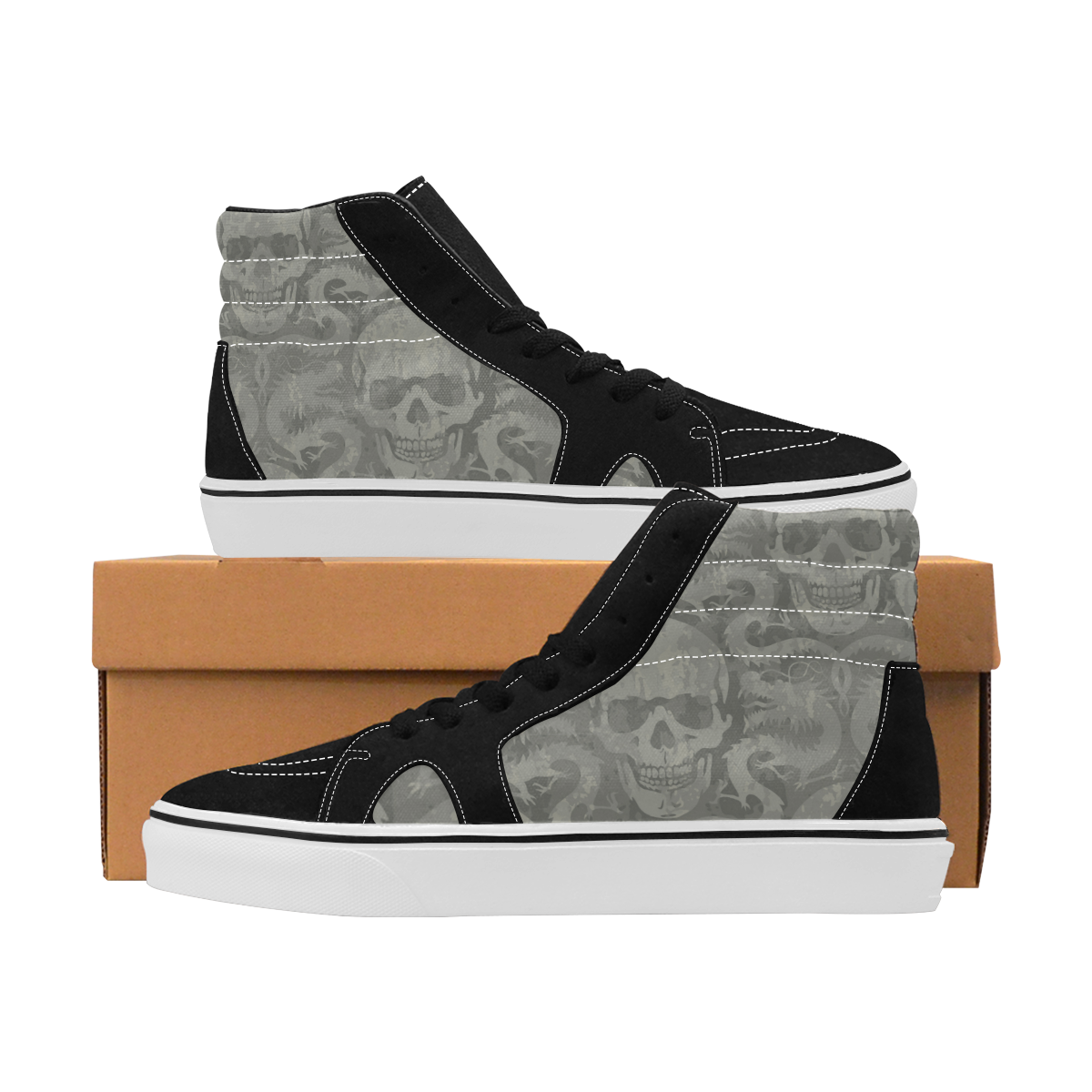 Custom Print Men's High Top Canvas Shoes Sell Your Designs