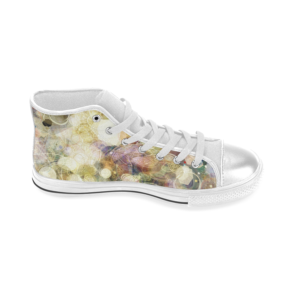 Personalized Women's High Top Canvas Shoes (Made In USA) Print on