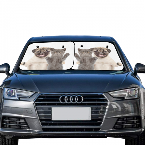 Car Sun Shade(28" x 28")(Small)(Two Pieces)