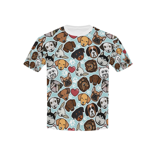 Kid's All Over Print T-shirt (USA Size)(ModelT40)(Solid Color Collar)