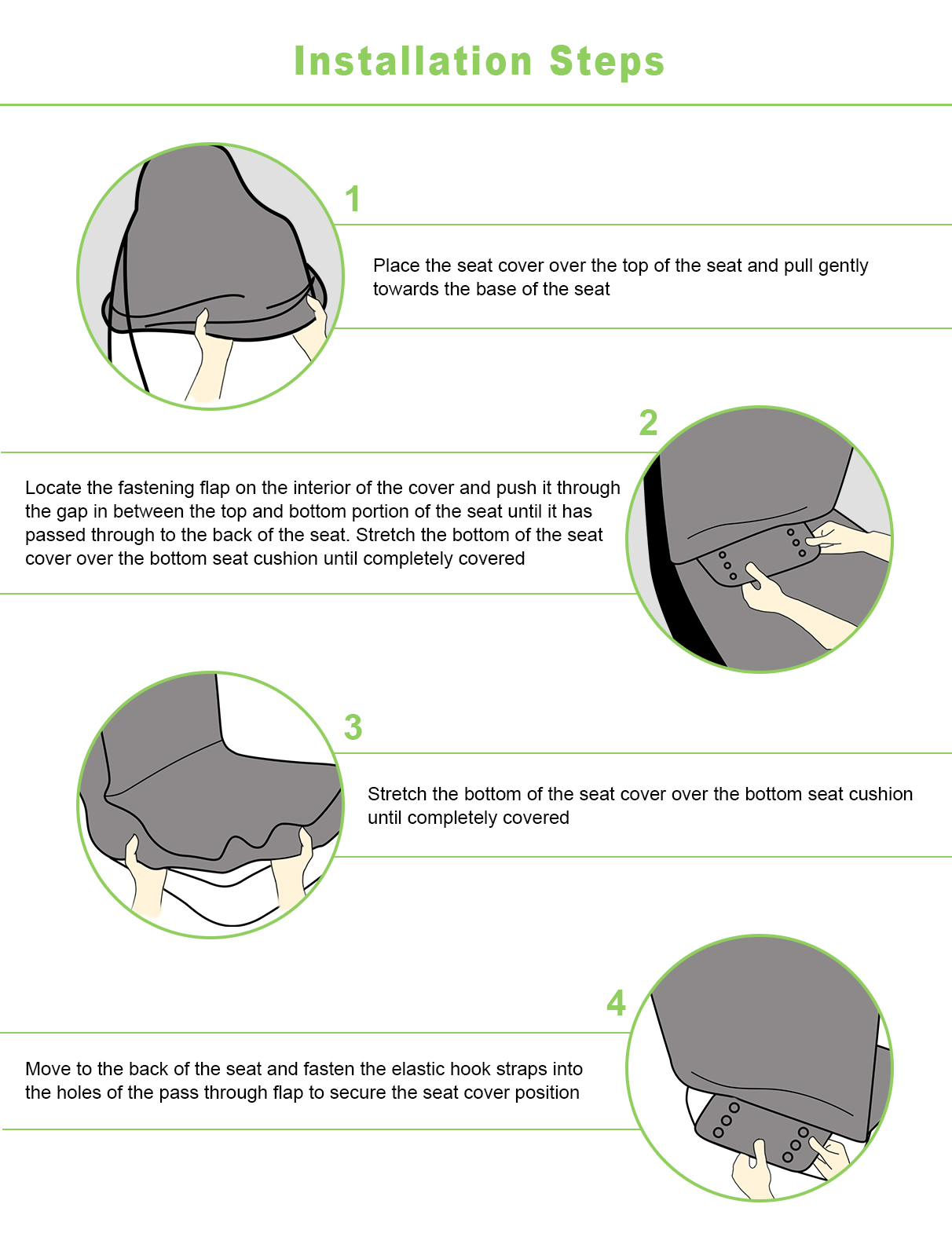 Car Seat Cover Airbag Compatible(Set of 2)