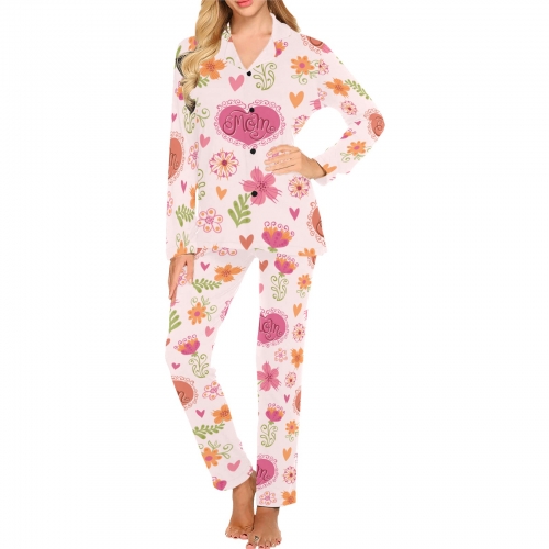 Women's Long Pajama Set(ModelSets 02)
