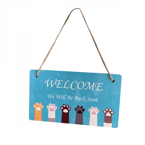 Rectangle Wood Door Hanging Sign