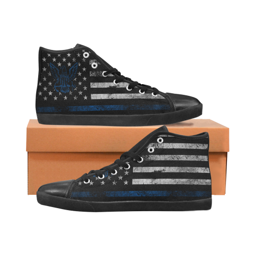 color block high top canvas shoes