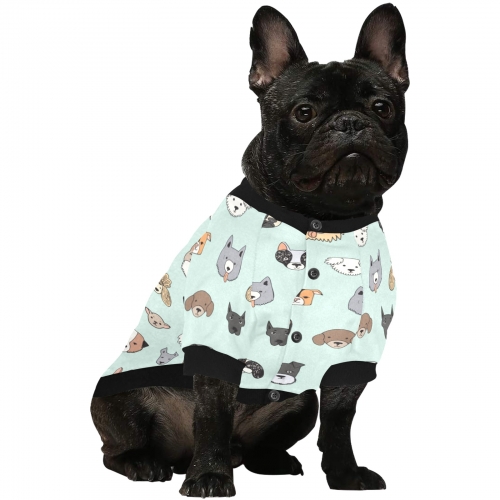 All Over Print Pet Dog Round Neck Fuzzy Shirt