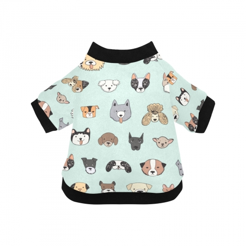 All Over Print Pet Dog Round Neck Fuzzy Shirt