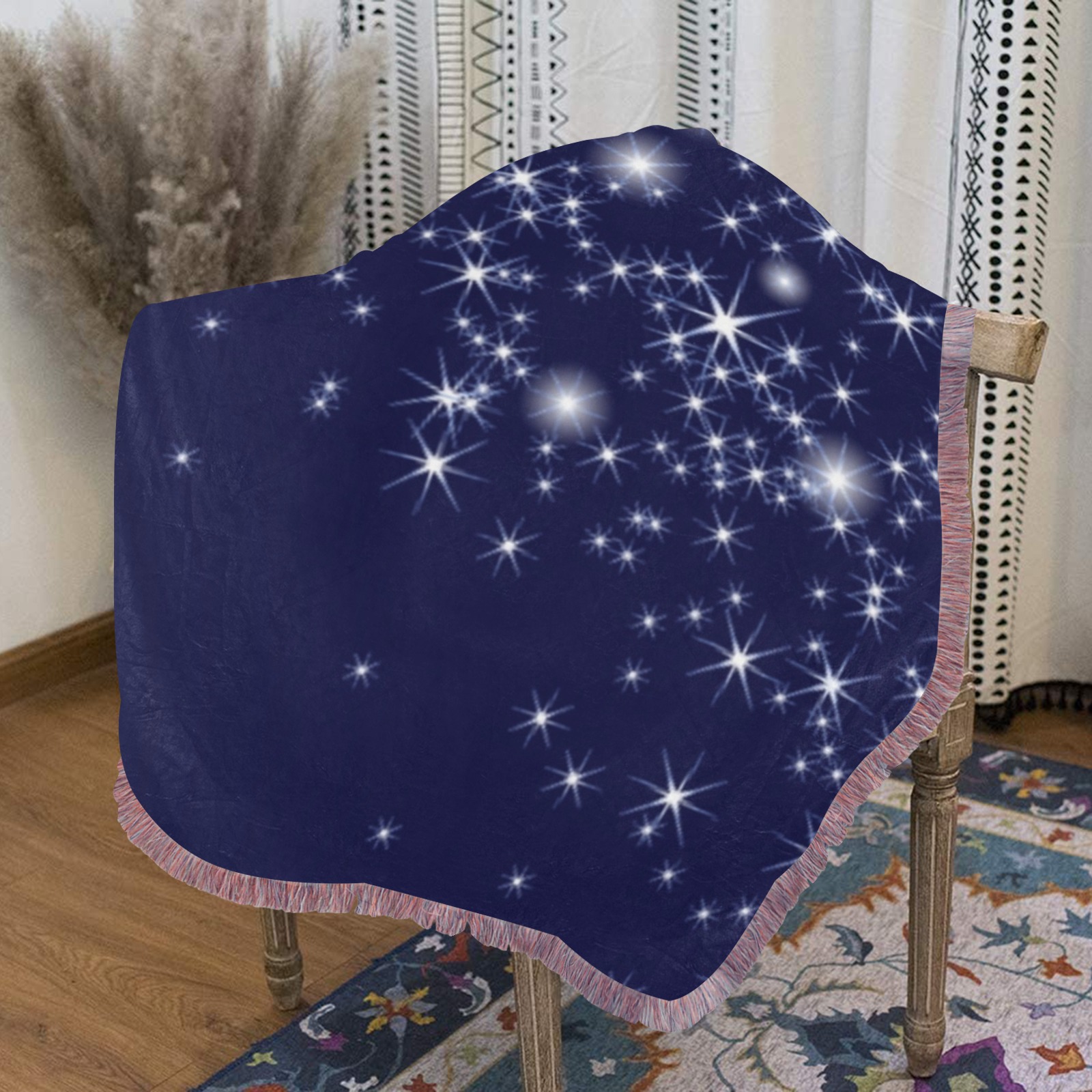 UltraSoft Mixed Pink Fringe Blanket 30"x40"