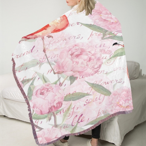 Ultra-Soft Mixed Pink Fringe Blanket 60"x80"
