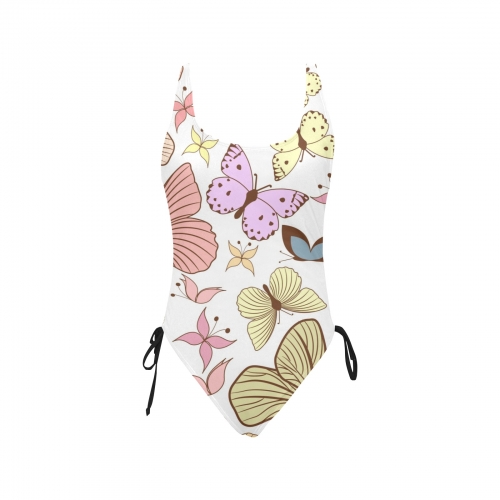 Drawstring Side One-Piece Swimsuit(ModelS14)