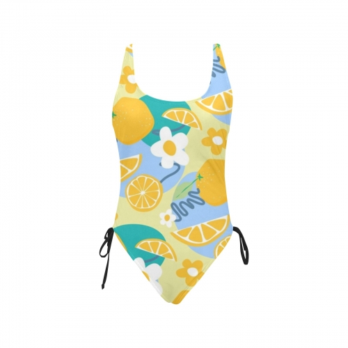 Drawstring Side One-Piece Swimsuit(ModelS14)