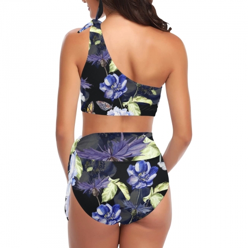 Women's One Shoulder Bikini Set(ModelS16)