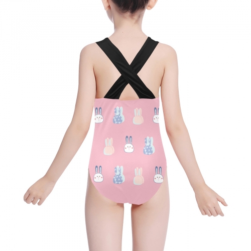 Kids' One-Piece Cross Straps Swimsuit(ModelS18)