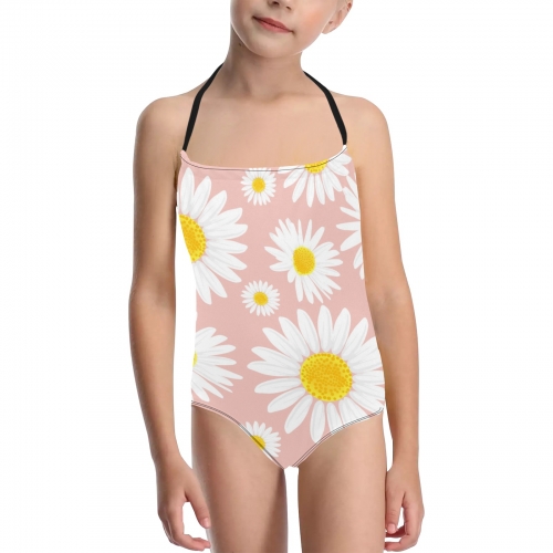 Kids' One-Piece Halter Swimsuit (ModelS23)