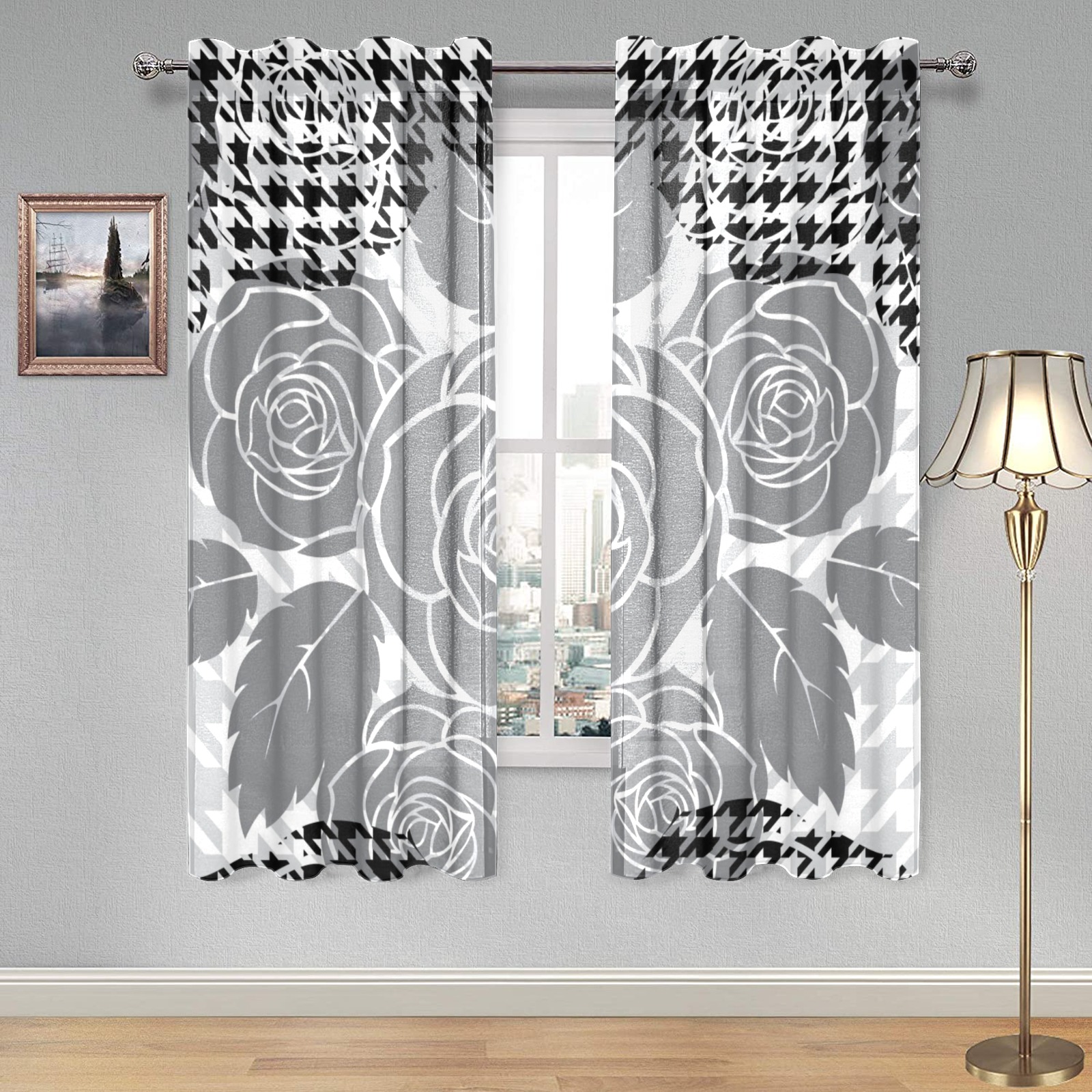 Gauze Curtain 28"x63" (Two Pieces)