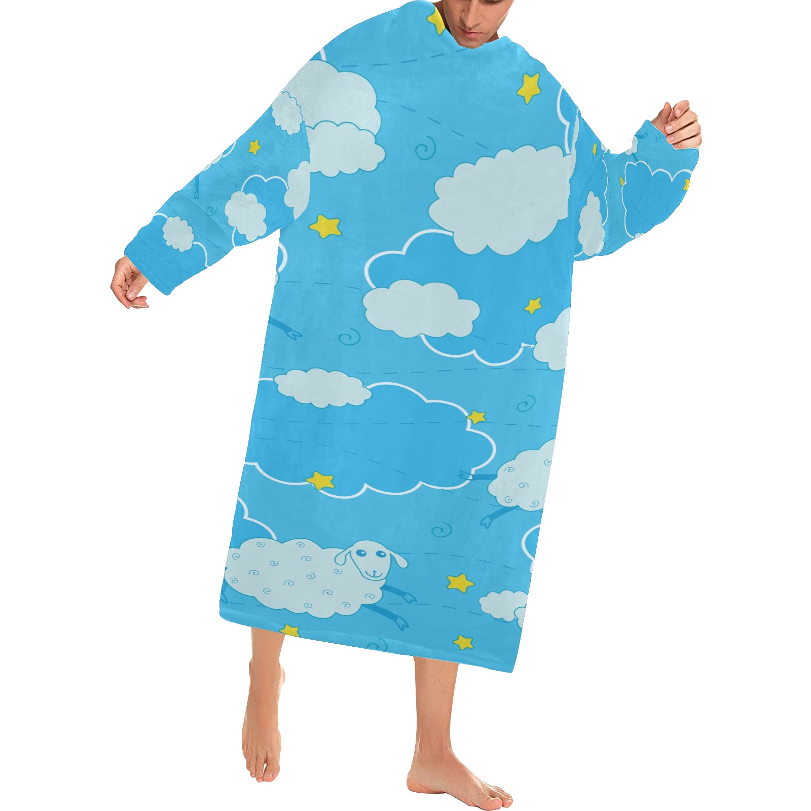 Custom Blanket Robe with Sleeves for AdultsWholesale service