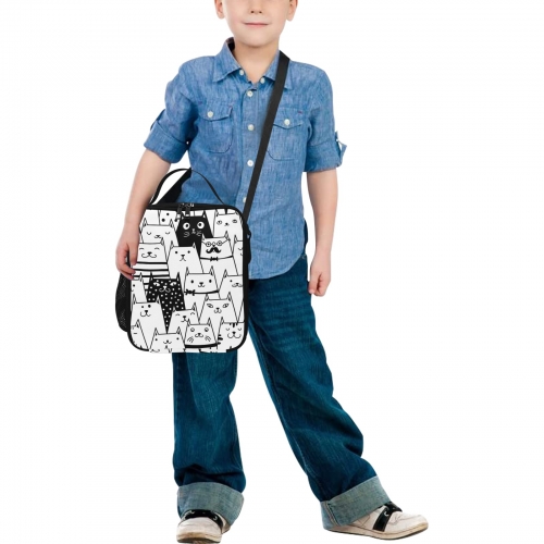 Kid's All Over Print Crossbody Insulated Lunch Bag (Model1722)