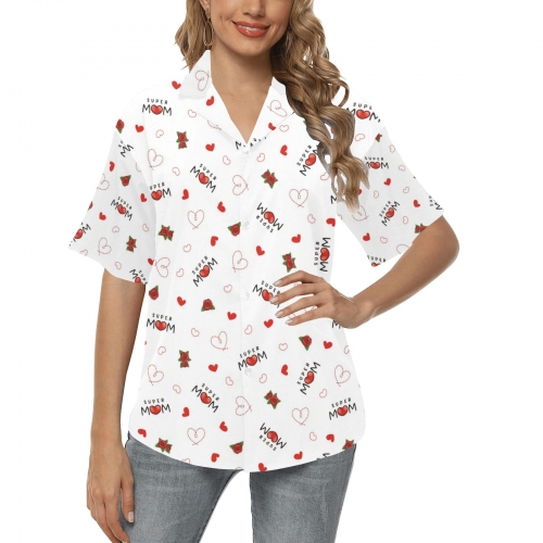 All Over Print Hawaiian Shirt for Women (ModelT58）