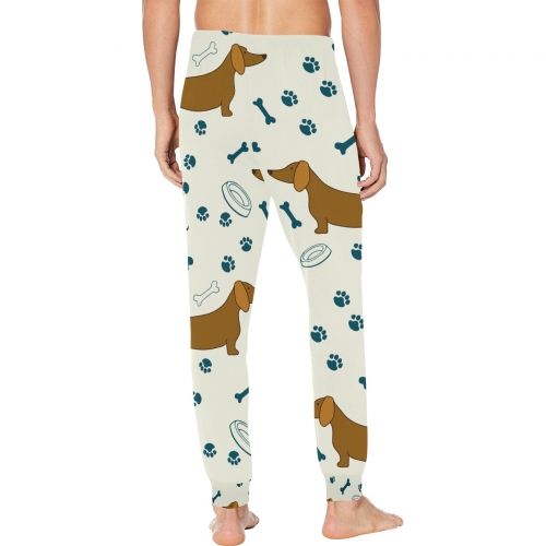 Men's All Over Print Pajama Trousers with Custom Trouser Opening (ModelSets 07)