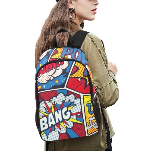 All-Over Print Unisex Casual Backpack with Side Mesh Pockets (Model 1659)