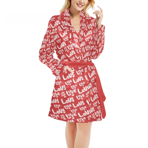 Women's All Over Print Fleece Robe (ModelSets 10)