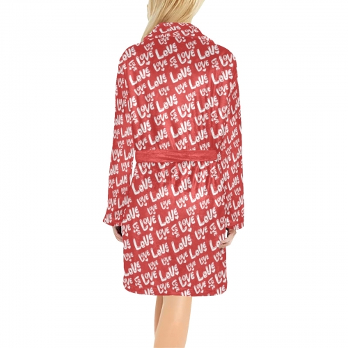 Women's All Over Print Fleece Robe (ModelSets 10)