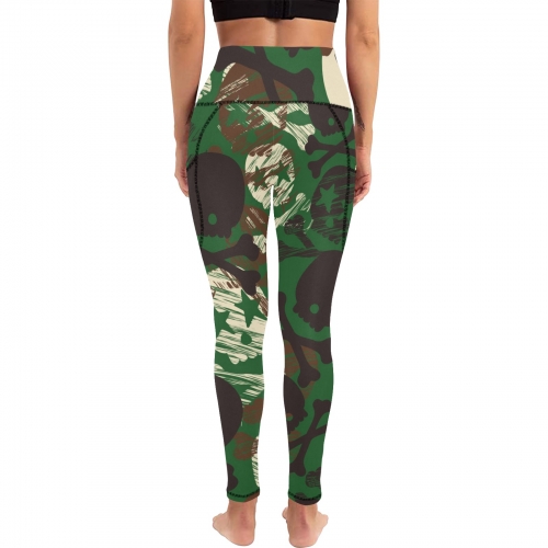 All Over Print High Waist Leggings with Pockets (ModelL56)