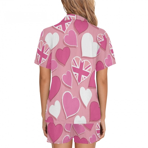 Women's V-Neck Short Pajama Set (ModelSets 11)