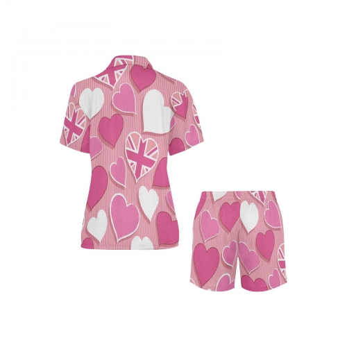 Women's V-Neck Short Pajama Set (ModelSets 11)