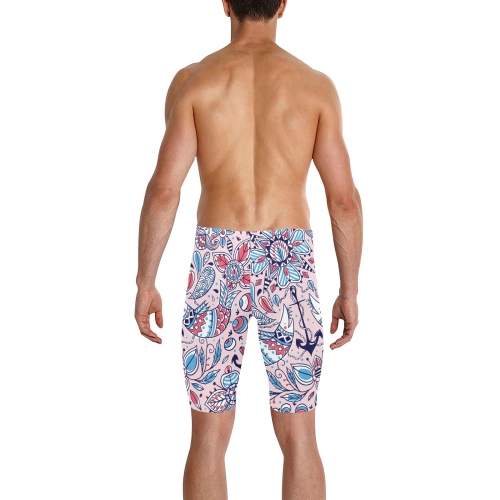 Men's Knee Length Swimming Trunks (ModelL58)