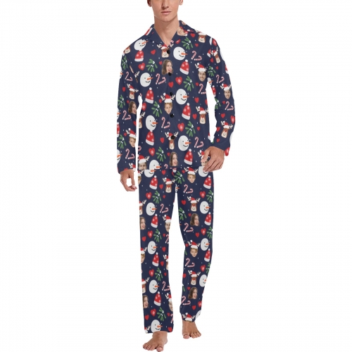 Men's Long Sleeve Pajama Set (ModelSets 02)