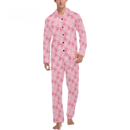 Men's Long Sleeve Pajama Set (Model Sets 02)