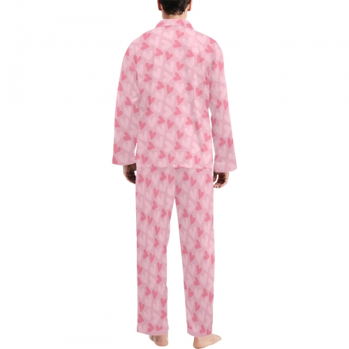 Men's Long Sleeve Pajama Set (Model Sets 02)