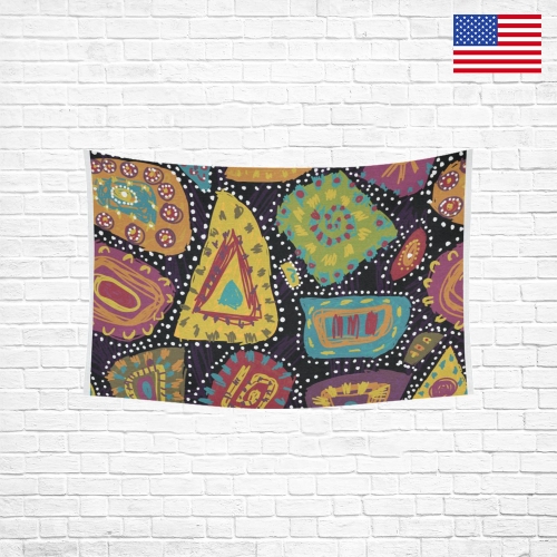 Cotton Linen Wall Tapestry 60" x 40" | Ships from USA