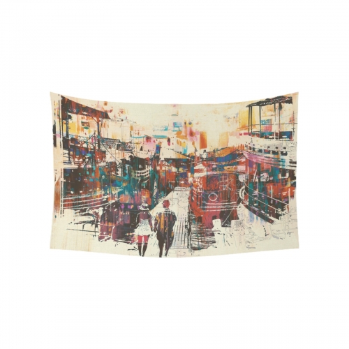 Cotton Linen Wall Tapestry 80" x 60" | Ships from USA