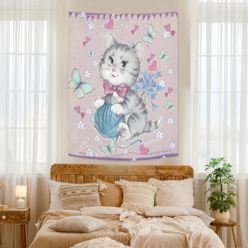 Cotton Linen Wall Tapestry 60" x 80" | Ships from USA