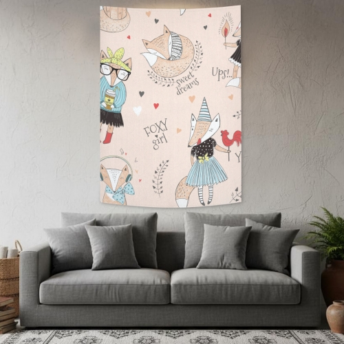 Cotton Linen Wall Tapestry 60" x 90" | Ships from USA
