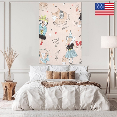 Cotton Linen Wall Tapestry 60" x 90" | Ships from USA