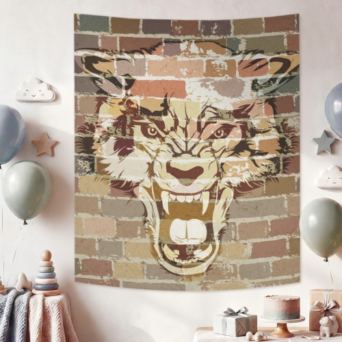 Cotton Linen Wall Tapestry 51" x 60" | Ships from USA