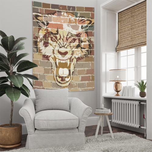 Cotton Linen Wall Tapestry 51" x 60" | Ships from USA