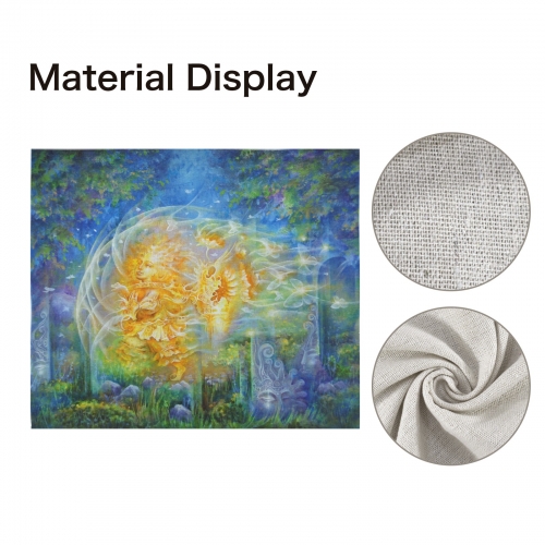 Cotton Linen Wall Tapestry 60" x 51" | Ships from USA