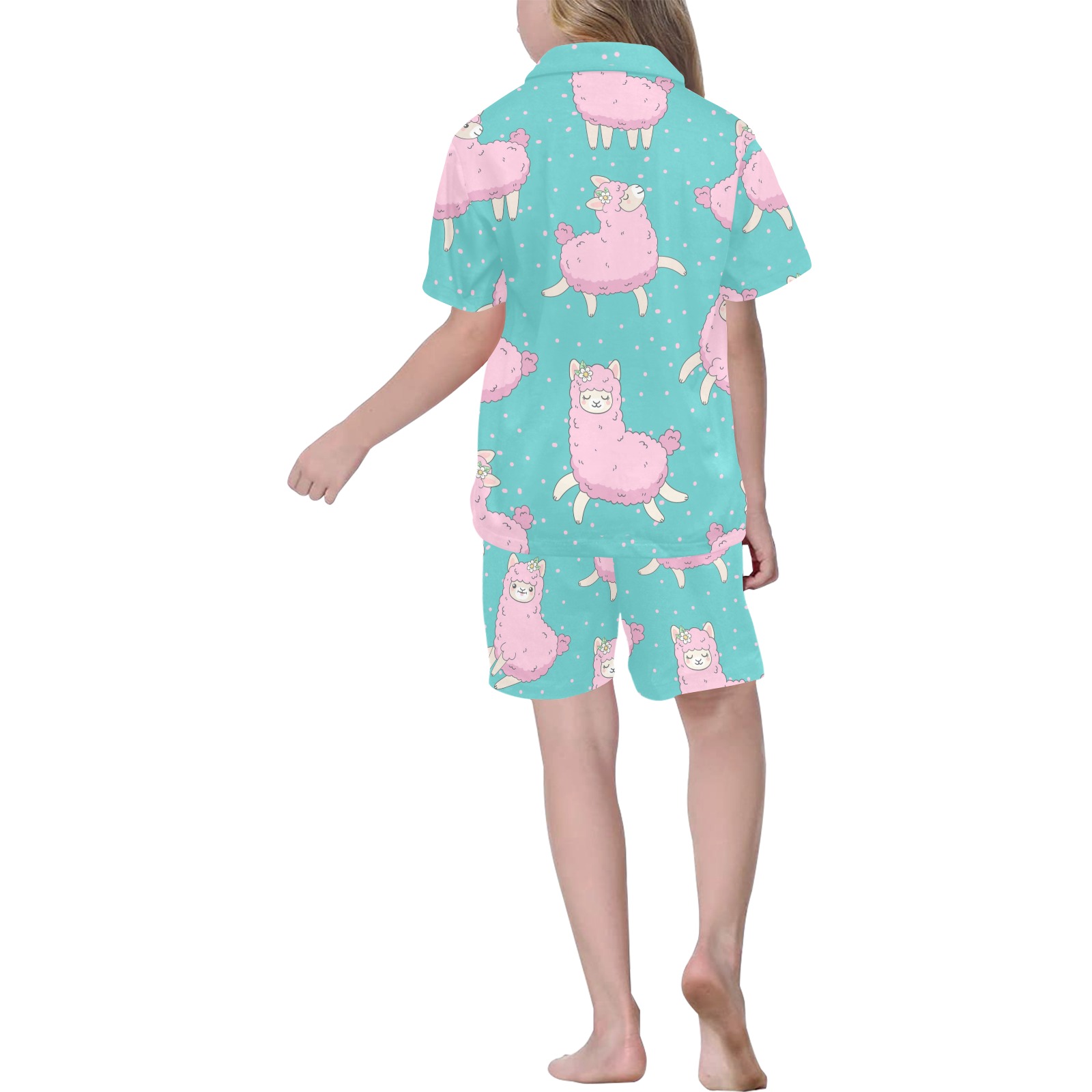 Custom Big Girls' Short Pajama Set (ModelSets 11)Design Your own