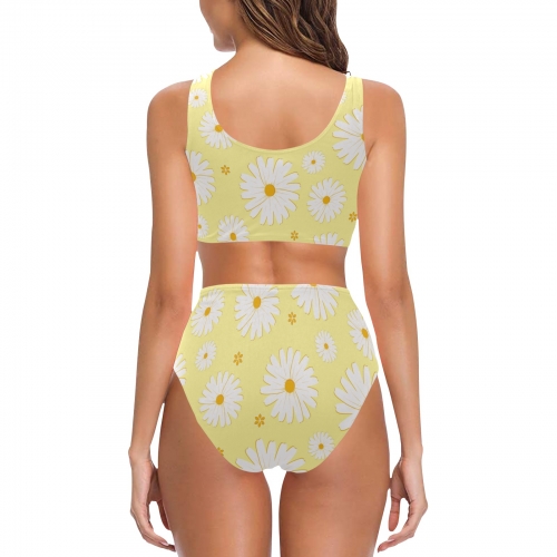Chest Bowknot High Waisted Bikini Swimsuit (ModelS33)