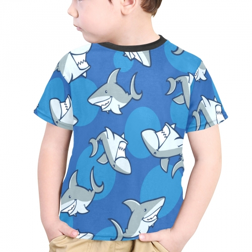 Little Boys' All Over Print Crew Neck T-Shirt(Model T40-2)