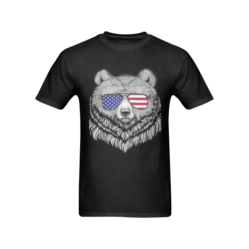 Men's Gildan T-shirt（USA Size)(Model T02)(One Side with Heat Transfer Vinyl Printing)