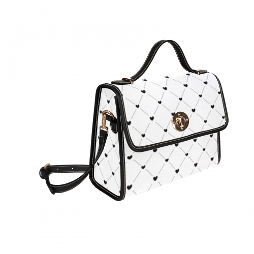 All Over Print Canvas Bag (Model 1641)(Black)