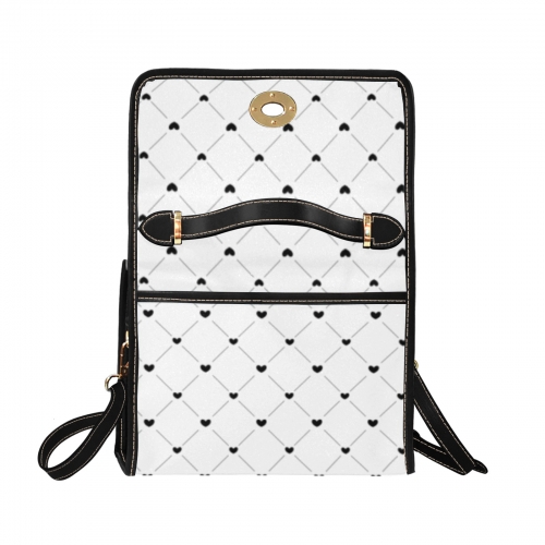 All Over Print Canvas Bag (Model 1641)(Black)