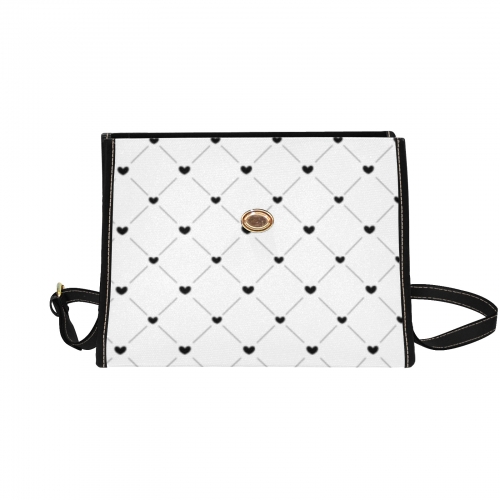 All Over Print Canvas Bag (Model 1641)(Black)