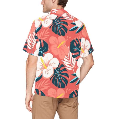 Men's All Over Print Hawaiian Shirt With Chest Pocket(ModelT58)(Merged Design)